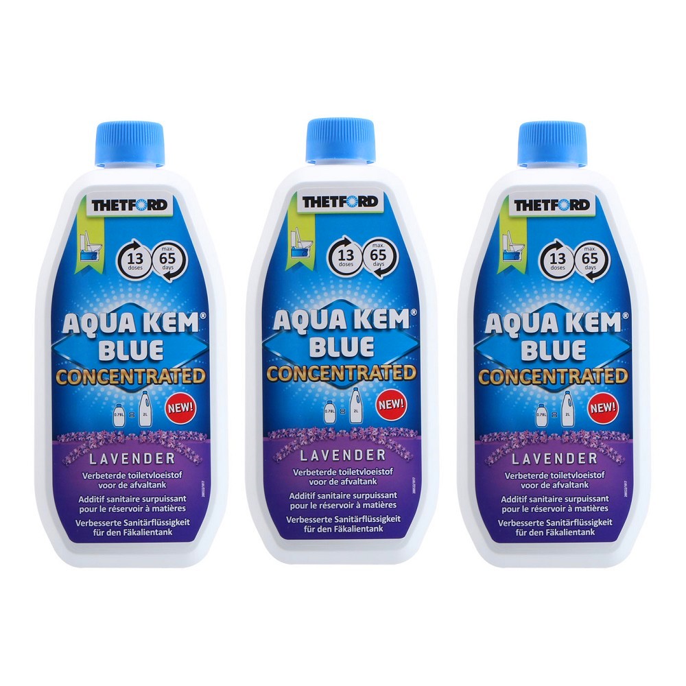 Kit of 3 AQUA KEM Blue concentrated additives 0.78l THETFORD - Lavender -  CW11513 
