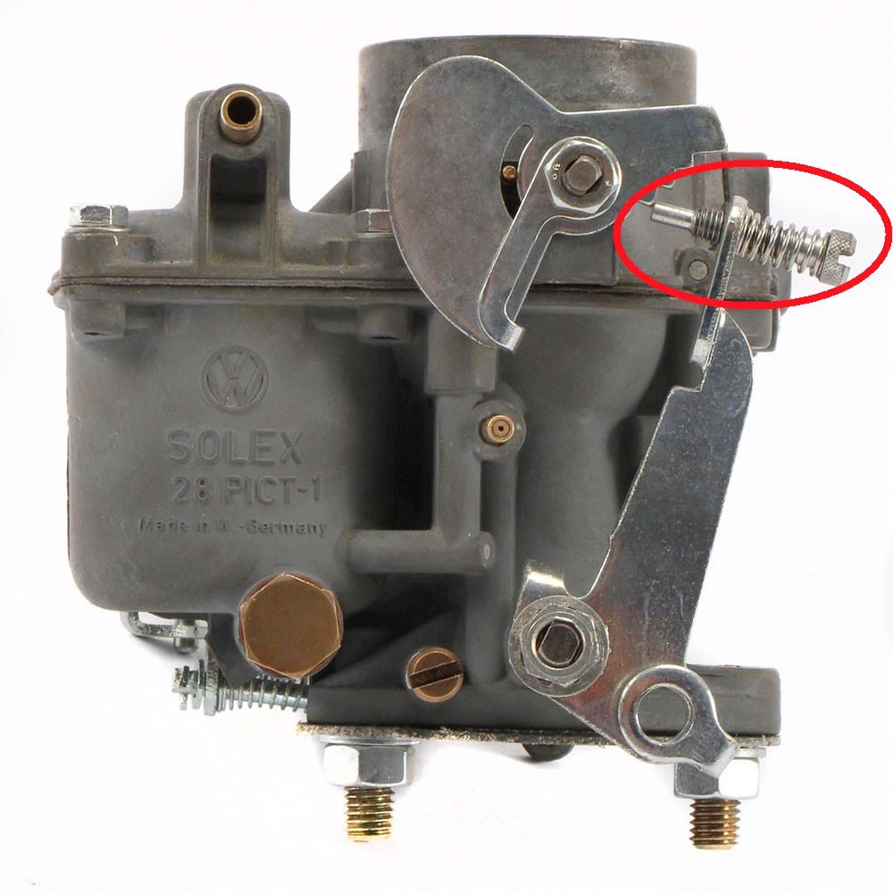 Idle stop screw for Solex 28/30 PICT carburetor for VOLKSWAGEN Combi Split  (1950-1967) 113129347B - KC70503 