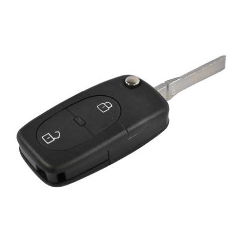 Master key and 2-button remote control key shell for Audi A3, A4 (for battery 2032) - AA13320