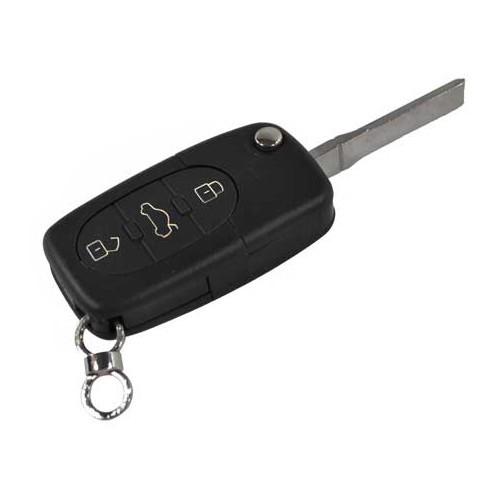 Master key and 3-button remote controlkey shell for Audi A3, A4 (for battery 2032) - AA13330
