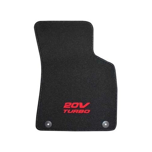 Tapis de sol noirs pour Audi TT (8N) logo 20V Turbo - AB26010