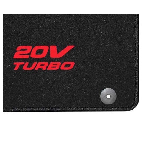 Zwarte vloermatten voor Audi TT (8N) 20V Turbo logo - AB26010