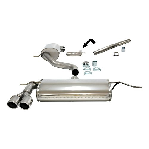  JETEX stainless steel exhaust system for Audi A3 (8P) 1.9 and 2.0 TDI - AC10581 