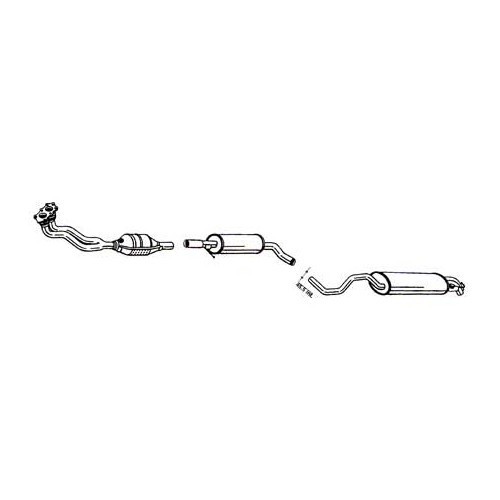 Silencieux d'échappement type origine pour Audi A3 (8L) 1.6 - AC20100