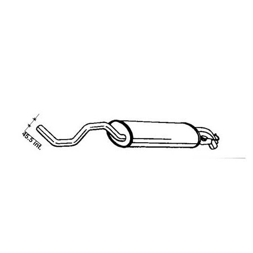 Silencieux d'échappement type origine pour Audi A3 (8L) 1.6 - AC20100