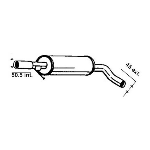 Intermédiaire d'échappement type origine pour Audi A3 (8L) 1.6 de 96 ->2003 - AC20300