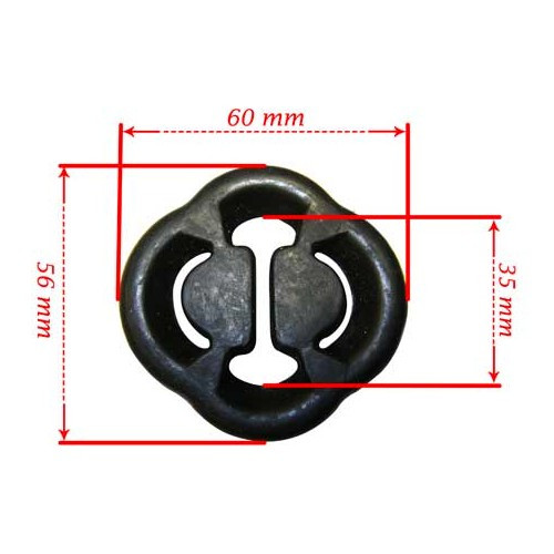 Silent block di scappamento Audi 100 82 ->94 - AC20404