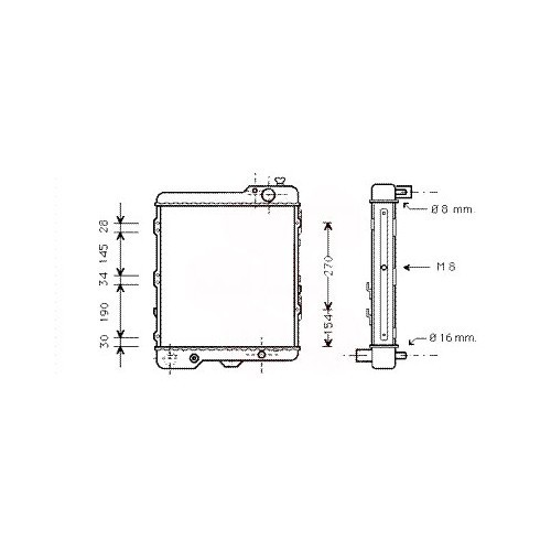 Radiador de agua para Audi 80 2.3E - AC55600