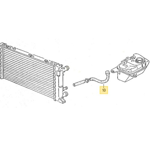 Durite de retour d'eau pour Audi 80 B2 et B3 (01/1983-07/1991) - Essence - AC56801