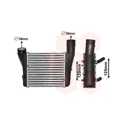  Intercooler voor Audi A4 (B6) 4 cilinder Diesel - AC57115 