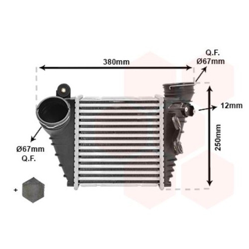  Intercooler voor Audi A3 (8L) TDi 130 - AC57117 