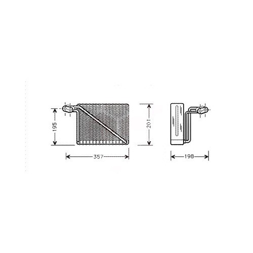  Air conditioning evaporator for Audi A4 (B5) from 07/96 -> - AC58150 