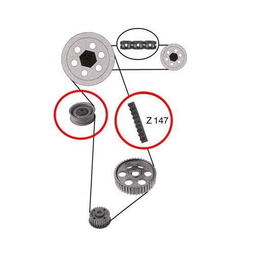 Kit de cinto de sincronização para Audi 80 de 87 -&gt;96 - AD30013