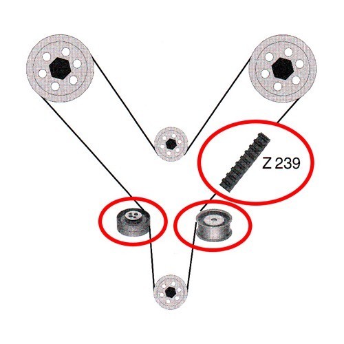 Kit de cinto de sincronização para Audi 80 de 89 -&gt;01 - AD30017