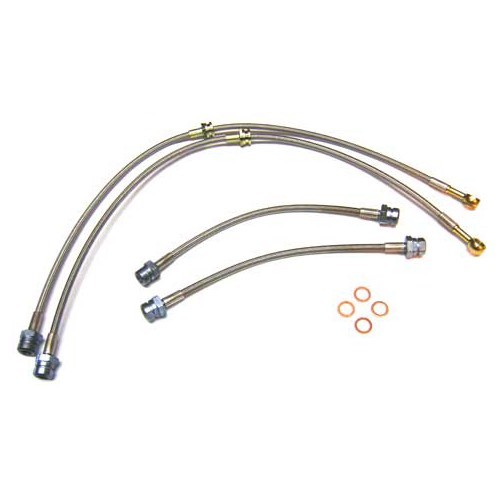  Set di 4 tubi dei freni dell'aviazione per Audi A3 2003-> - AH24313 