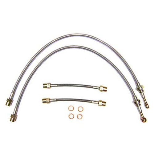  Kit of 4 aviation-type brake hoses for Audi TT 1.8T cv) - AH24315 