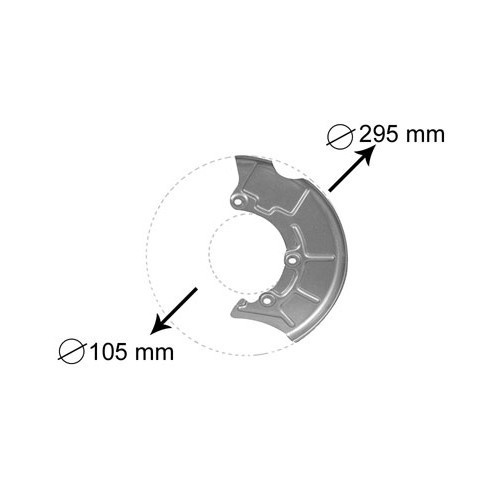  Front left brake disc protector for Audi A3 (8L) - AH27814 