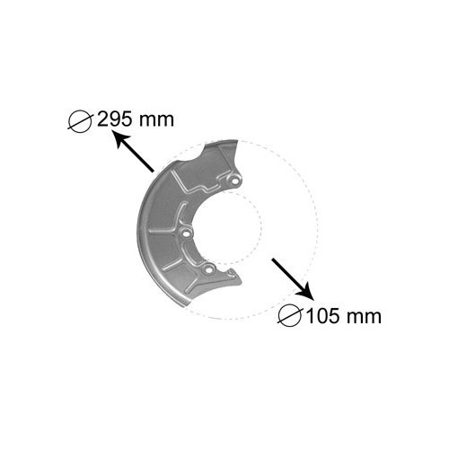  Protector de disco de travões à frente direita para Audi A3 (8L) - AH27816 