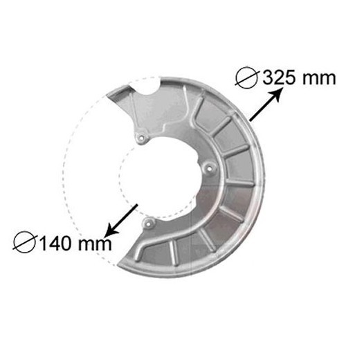  Flasque anti-poussière de disque avant gauche pour Audi A3 8P - AH28200 