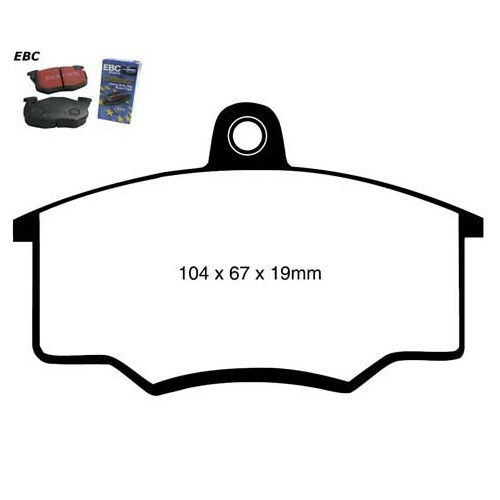 Plaquettes Avant EBC Noires pour Audi 80 79-> - AH50010