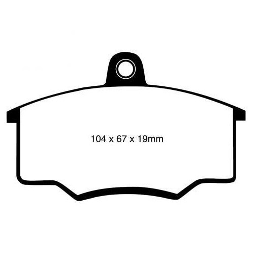  Plaquettes Avant EBC Noires pour Audi 80 79-> - AH50010 