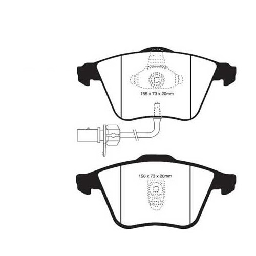 EBC pastiglie anteriori verdi per Audi A6 Quattro Station wagon e Allroad - AH50150