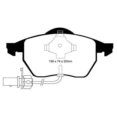  EBC voorplaten groen voor Audi A4 (B5) en A5 (C5) - AH50182 