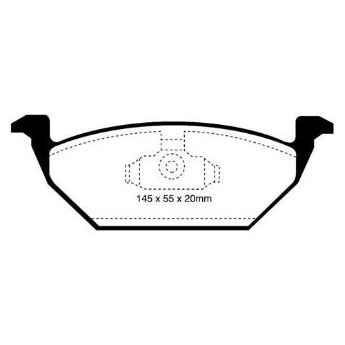  EBC Voorste Stootkussens Groen voor Audi A3 (8L) ->99 - AH50242 