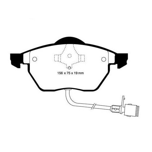 EBC Voorste Stootkussens Zwart voor Audi A3 1.8 Turbo 96 ->99 - AH50260