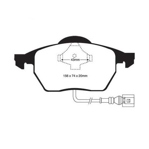 EBC Bremsbeläge vorne Grün für Audi A3/Quattro 1.8T, 1.9TDi (130PS), Audi TT (150PS) - AH50272