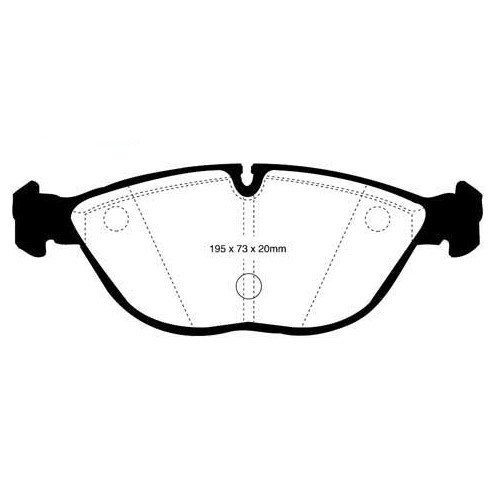  Pastiglie dei freni anteriori EBC rosse per Audi TT V6, RS4 V6, A8 Quattro W12 - AH50320 