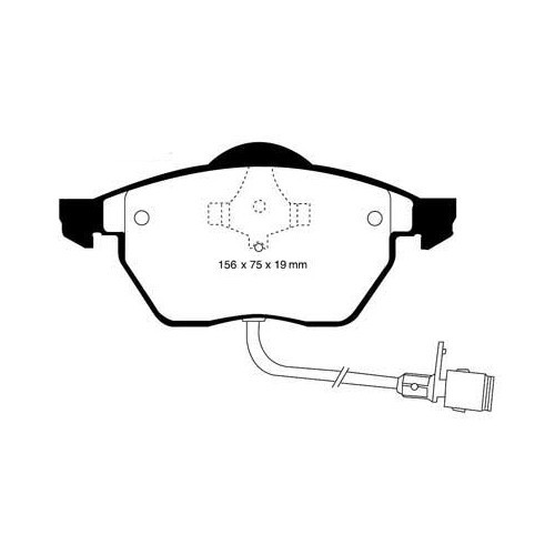 Plaquettes de frein avant EBC Vertes pour A4 (B5), A6 (C4) et Audi 100 - AH50462