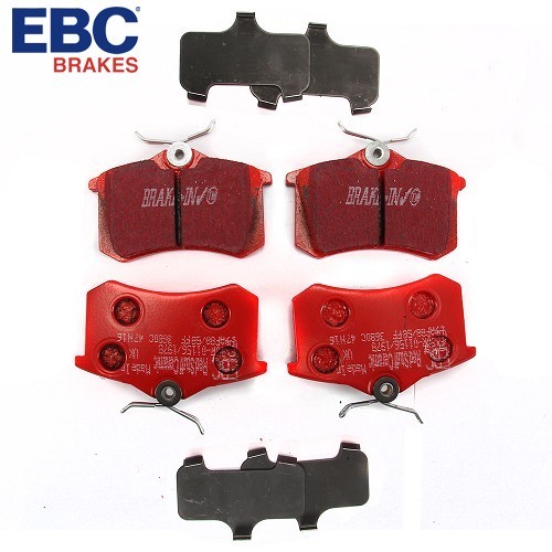 Pastillas de freno traseras EBC de color rojo para Audi A3, A4, A4 cab, S4 yTT - AH51014