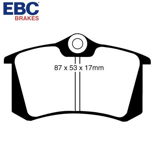 EBC Achterstootkussens Rood voor Audi A3, A4, A4 cabine, S4 en TT - AH51014