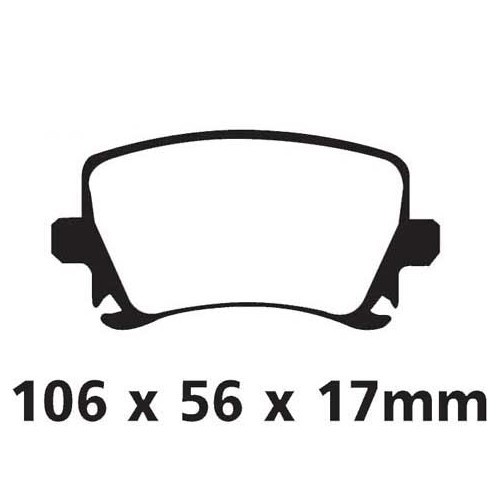  EBC Bremsbeläge hinten Schwarz für Audi A3 Quattro und A6 V6 2.4 - AH51030 