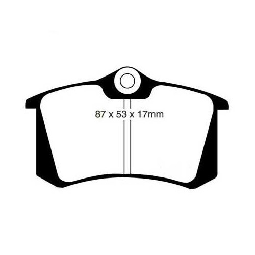 EBC Achterstootkussens Zwart voor Audi A3 1.6 ->2.0 - AH51040