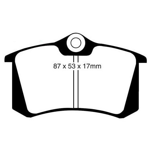 EBC Bremsbeläge Hinten Rot für Audi A3 und A3 Quattro, A6 Quattro und A8 Quattro - AH51044