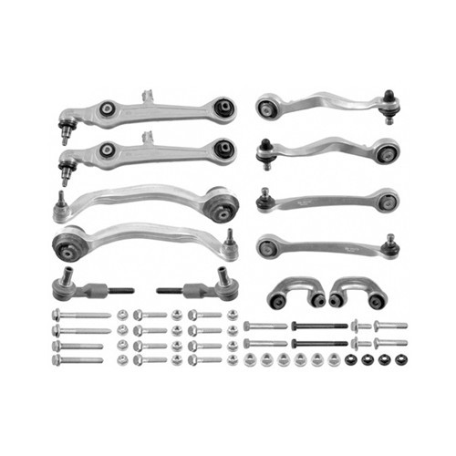     
                
                
    Kit Bras de suspension + Biellettes + Rotules de direction pour Audi A6 (C5) - AJ41031
