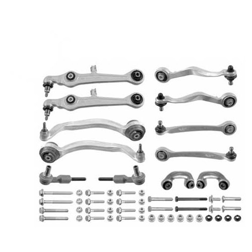  Kit Braccio di sospensione + Bielle + Giunti sferici Rinforzati per AUDI A6 97 ->02 - AJ41031R 