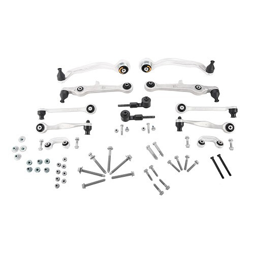     
                
                
    Suspension arms with tie rods and ball joints for Audi A4 B6 Sedan and Avant - AJ41035
