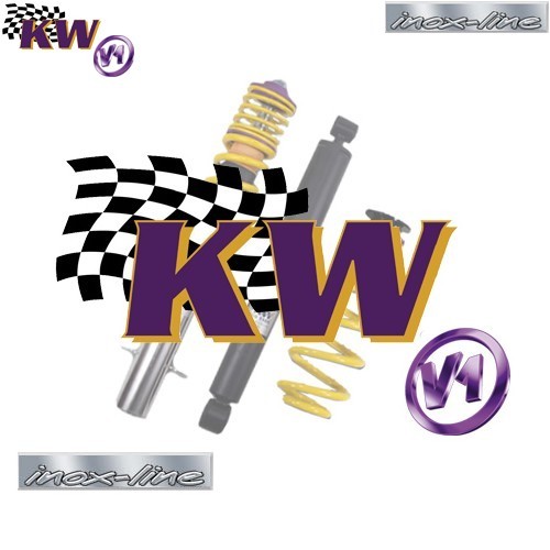  Kit de Amortiguadores Combinados y roscados KW V1 de acero inoxidable para Audi TT (8N) 3.2 V6 - AJ77470 