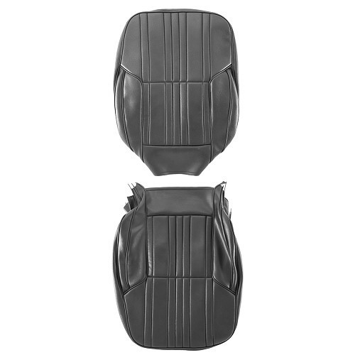  Front seat covers for Alpine A110 Berlinette (10/1967-07/1977) - Black leatherette - AL20004 