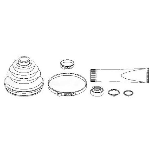  Kit de fole externo de eixo cardan para Audi 100 - AS00415 