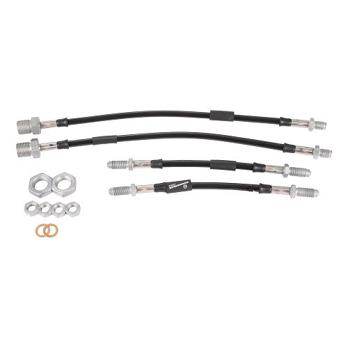  Kit de 4 mangueiras de travão de aviação GOODRIDGE para Austin Mini e Cooper - AVI0003 