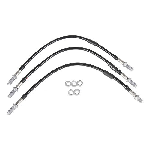  Kit of 3 GOODRIDGE aviation type brake hoses for Alfa Romeo Type 105 - AVI0009 