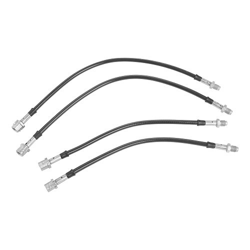  4 Black GOODRIDGE aviation brake hoses for Mercedes C-Class and CLK W203 and W209 - AVI00500 