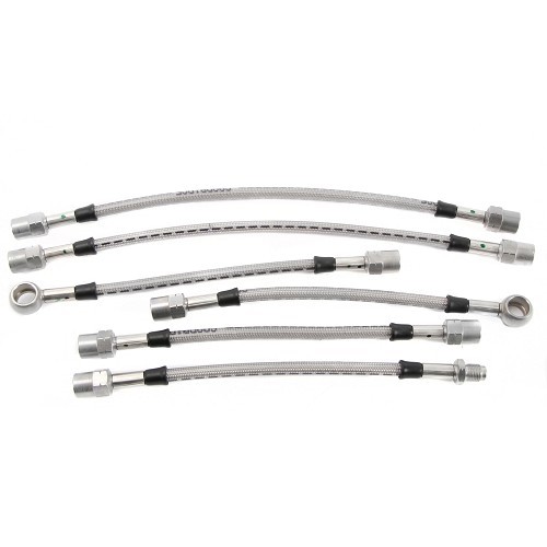  Kit of 6 GOODRIDGE aviation type brake hoses for BMW 323i E21 - AVI0054 