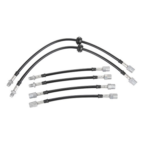  Kit of 6GOODRIDGE aviation type brake hoses for BMW E36 with disk brakes - AVI0064 