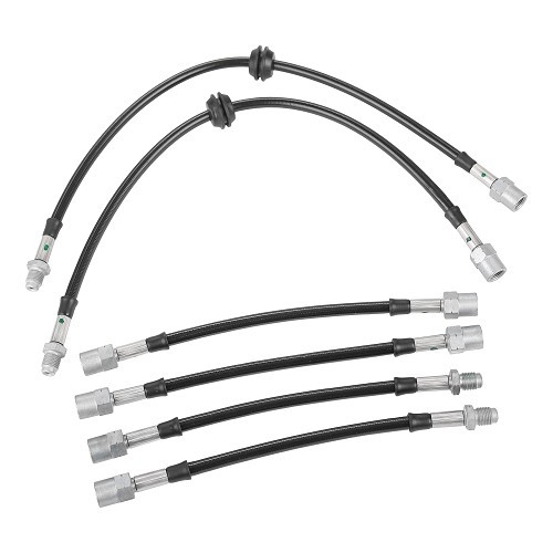  Kit of 6 GOODRIDGE aviation type brake hoses for BMW E32 V8 - AVI0073 