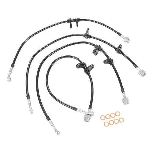  Kit of 4 GOODRIDGE aviation brake hoses for Honda Civic CRX + Vtec - AVI0178 